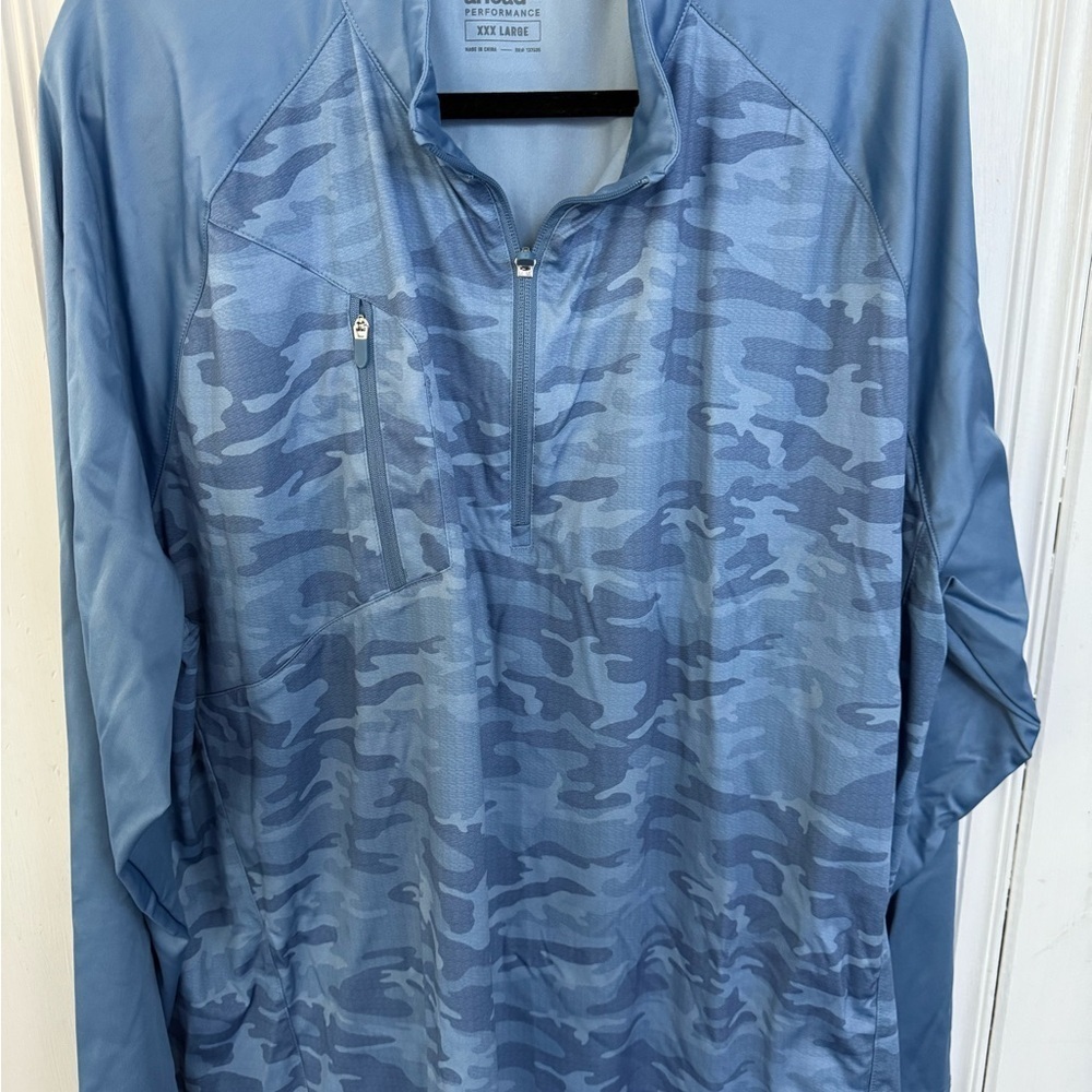 Ahead Men's Blue Camouflage Performance Golf Jacket